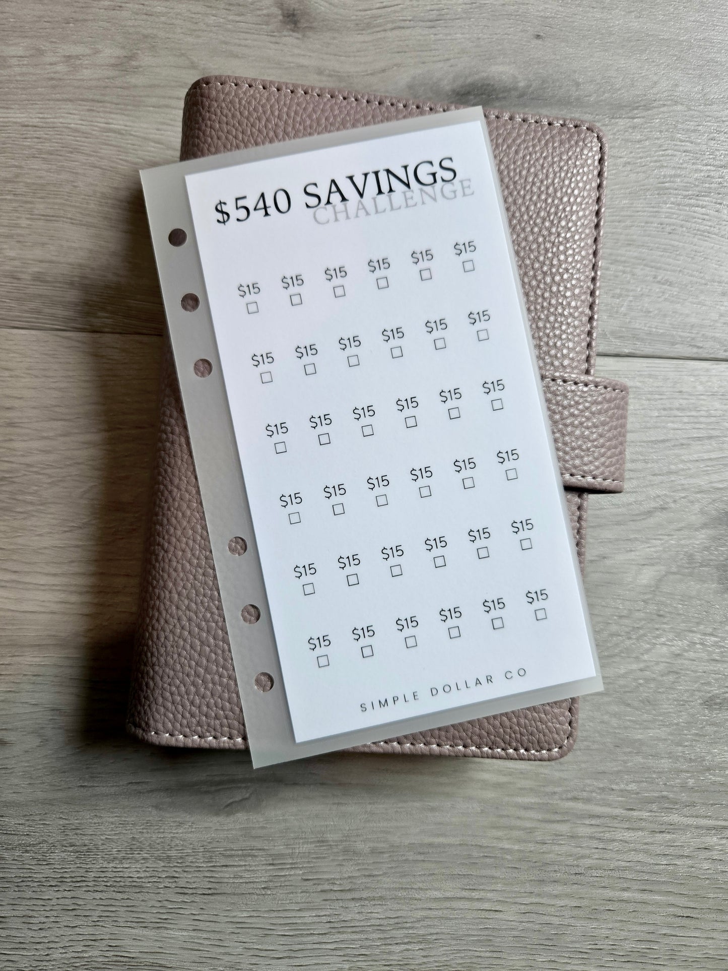 $540 Built-in Envelope Savings Challenge ($15 challenge)