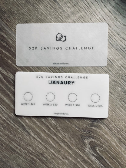 Horizontal Savings Challenge Set | Monthly or Sections | $1K - $5K