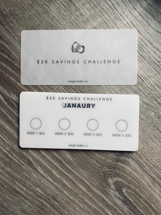 Horizontal Savings Challenge Set | Monthly or Sections | $1K - $5K